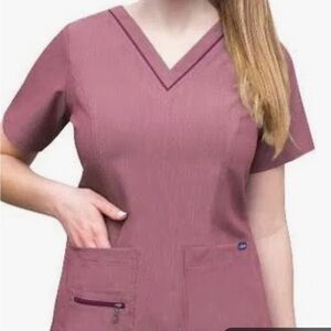 XL Women's Adar Pro heathered burgundy Scrub set